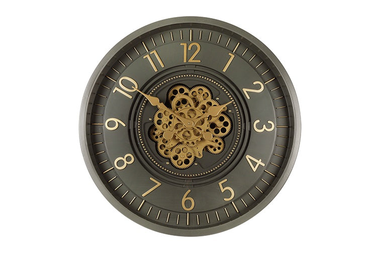 Ronde radar Wandklok Countryfield "Celestial'' antraciet Ø 66 cm