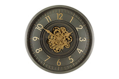 Ronde radar Wandklok Countryfield "Celestial'' antraciet Ø 66 cm