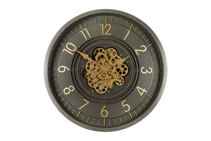 Ronde radar Wandklok Countryfield "Celestial'' antraciet Ø 66 cm