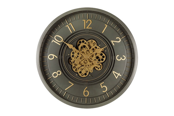 Ronde radar Wandklok Countryfield "Celestial'' antraciet Ø 66 cm