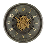 Ronde radar Wandklok Countryfield "Celestial'' antraciet Ø 66 cm