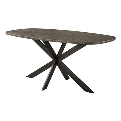 Eettafel Bronvik deens ovaal 180x90 cm / Brons liquid metal (Magazijn sale)