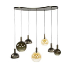 Hanglamp Cluster 4+3-lichts / Sienna bruin