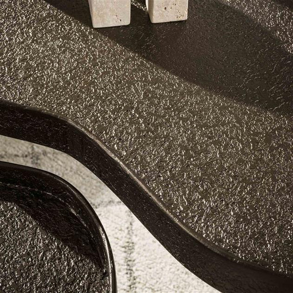 Salontafel Contour niervormig set van 2 / Brons liquid metal