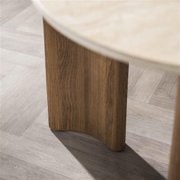Eettafel Romano Curvo 180x90 cm / Keramiek travertin