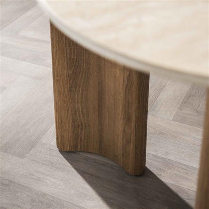 Eettafel Romano Curvo 180x90 cm / Keramiek travertin