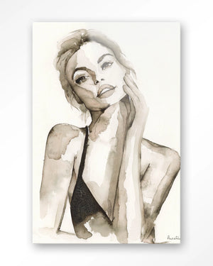Glasschilderij A Woman's Face - Urban Cotton