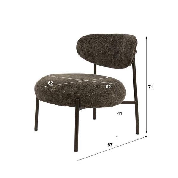 Fauteuil round   - Tissee cargo bruin