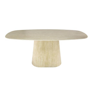 Eettafel Centro deens ovaal 180x90 cm / Keramiek travertin