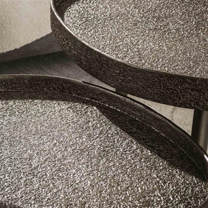 Salontafel Contour driehoekig set van 2 / Brons liquid metal (Magazijn sale)