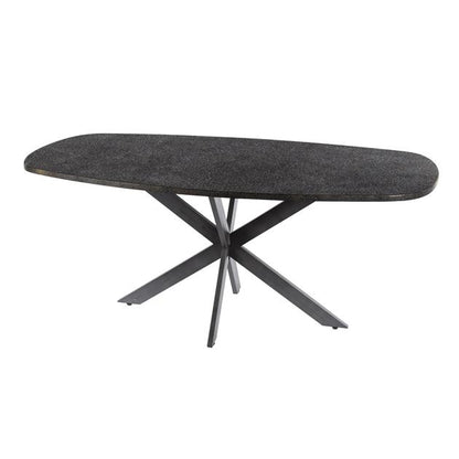 Eetkamertafel 180cm deens ovaal metallic / Grijs (Magazijn sale)