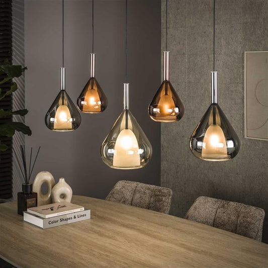 Hanglamp Wings 5-lichts / Zwart