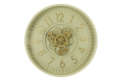 Ronde radar Wandklok Countryfield "Celestial'' crème Ø 53 cm