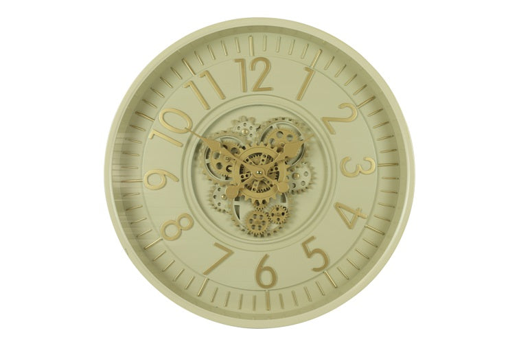 Ronde radar Wandklok Countryfield "Celestial'' crème Ø 53 cm