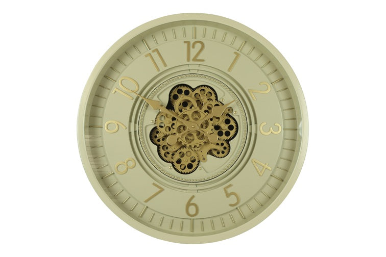 Ronde radar Wandklok Countryfield "Celestial'' crème Ø 66 cm