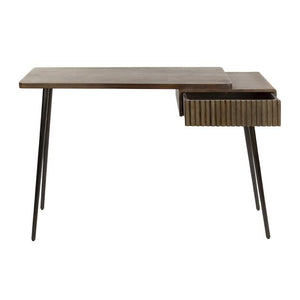 Kaptafel/bureau Carve / Massief acacia drift brown