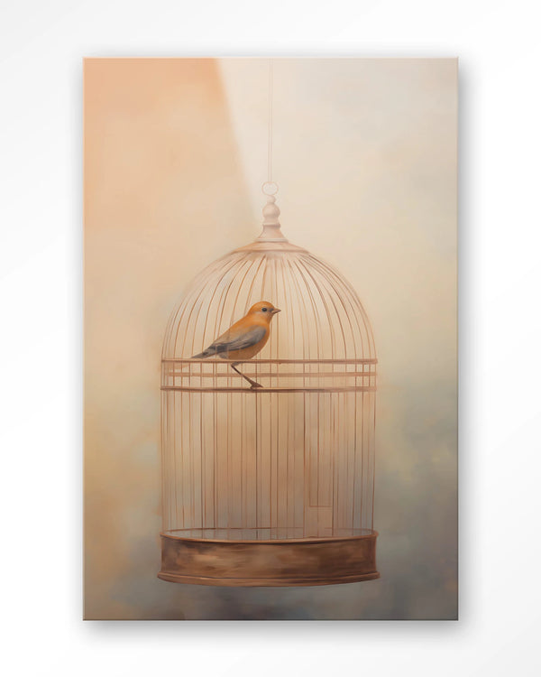 Glasschilderij Bird Cage - Urban Cotton