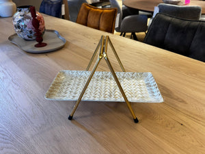 Dienblad gouden poten (magazijn opruiming)