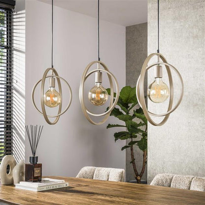 Hanglamp Turn Around 3-lichts / Beige