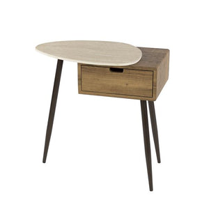 Nachtkastje Travino 1 lade / Ceramic Travertine (links)