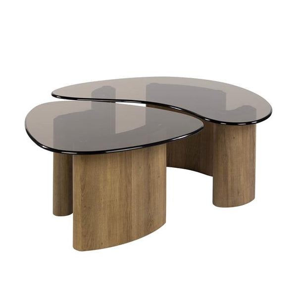 Salontafel Tinto organisch set van 2 stuks / Bronze Glass