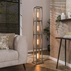 Vloerlamp Quadra 4-lichts / Beige (Magazijn sale)