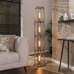 Vloerlamp Quadra 4-lichts / Beige