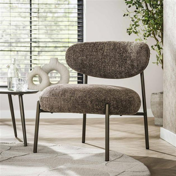 Fauteuil round   - Tissee cargo bruin