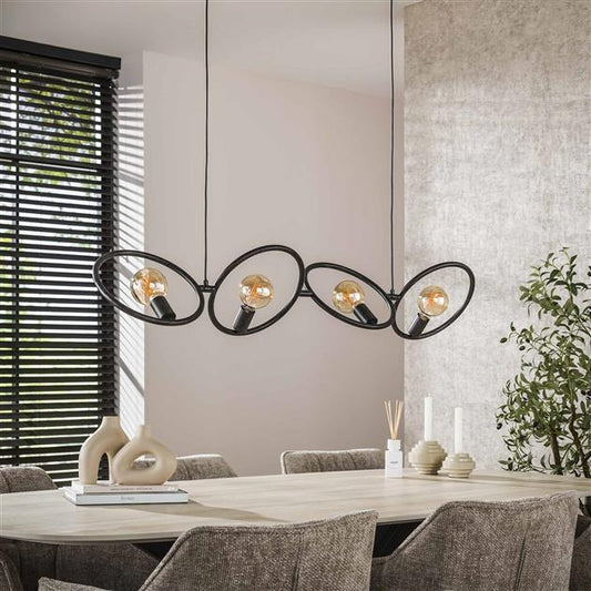 Hanglamp Loop 4-lichts / Artic zwart (Magazijn sale)