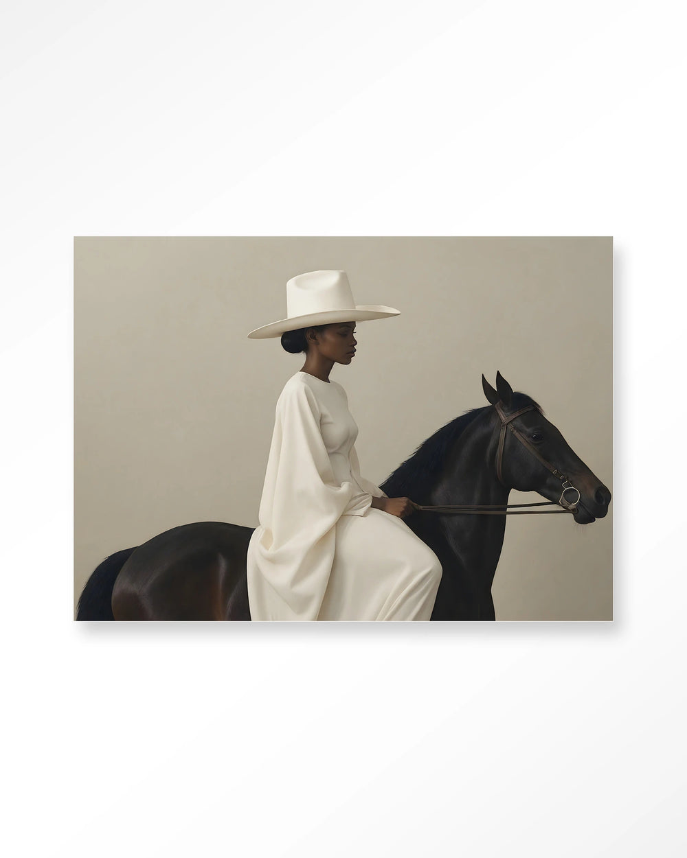 Glasschilderij Beige Rider - Urban Cotton