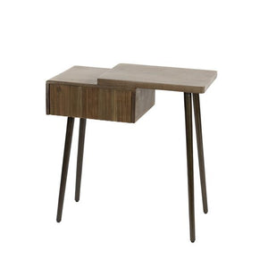 Nachtkastje Carve 1 lade  / Massief acacia drift brown (rechts)