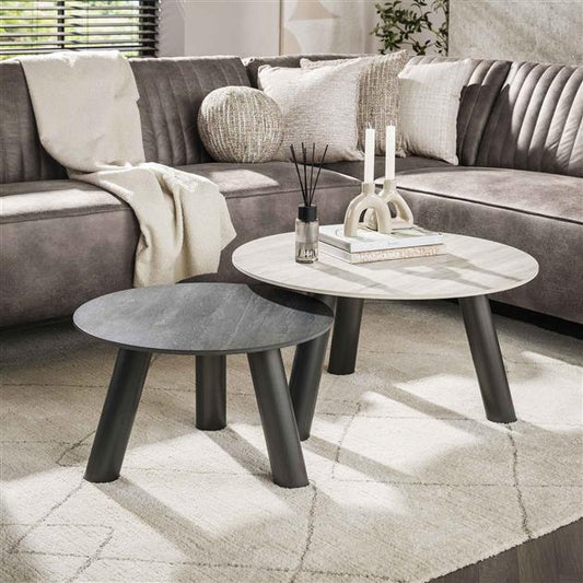 Salontafel Twin rond set van 2 stuks (Magazijn sale)