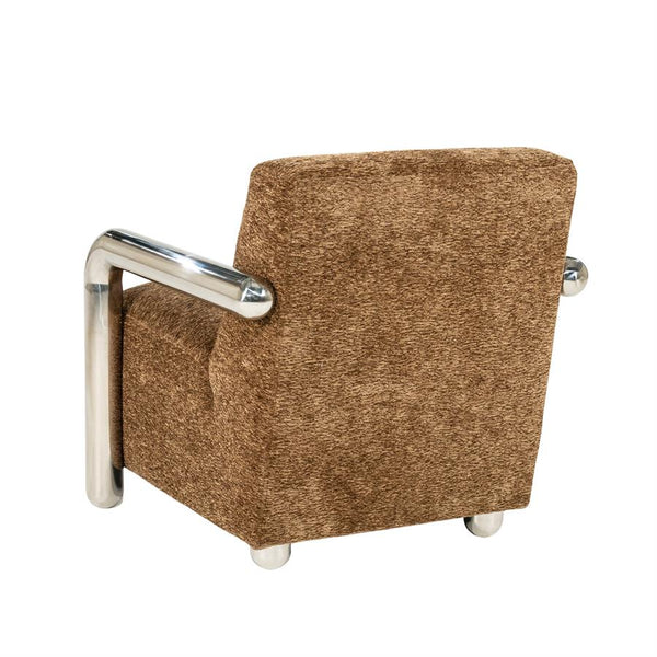 Fauteuil Chromette By-Boo - Bruine stof