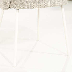 Eetkamerstoel Story By-Boo met armleuning - Stof tofa taupe lichte poten