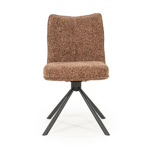 Eetkamerstoel Ferre By-Boo zonder armleuning - Stof gleam burgundy donkerrood