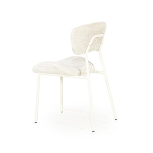 Eetkamerstoel Dare By-Boo zonder armleuning - Stof drift beige+ beige poten