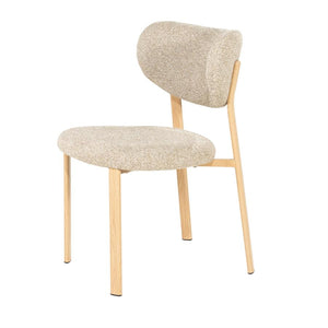 Eetkamerstoel Sedia By-Boo zonder armleuning - Natural stof