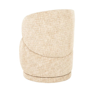 Luxe eetkamerstoel Sulo Eleonora draaibaar - Stof Kiva taupe kleur