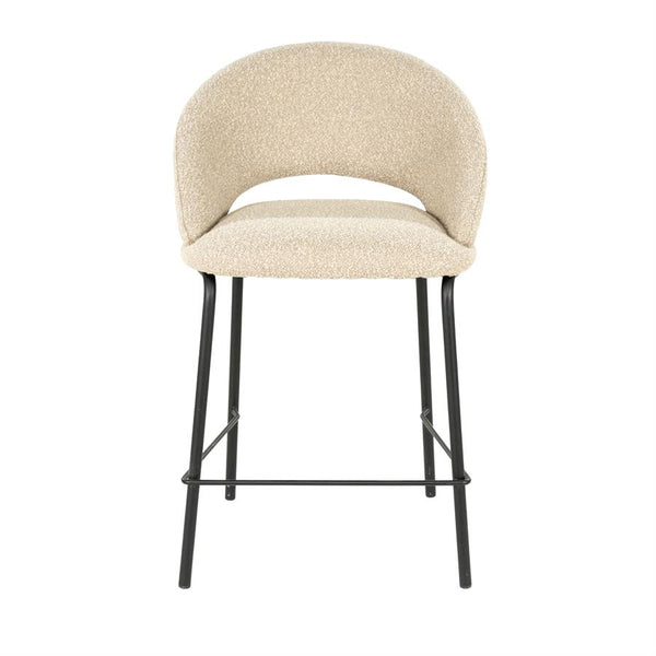 Barstoel Nido By-Boo - Taupe stof zithoogte 65 cm