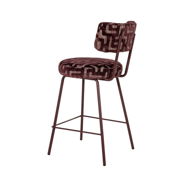 The Home Style Club x By-Boo Barstoel Belle Vie Burgundy