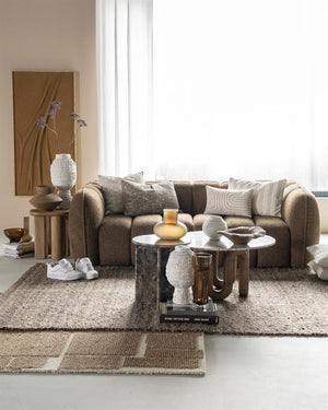 Sofa 3 zits bank Cubetto By-Boo - Nox stof bruine kleur