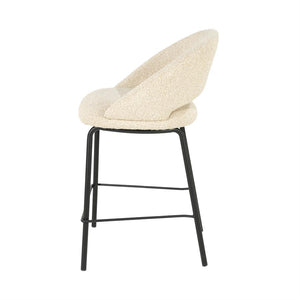 Barstoel Nido By-Boo - Beige stof zithoogte 65 cm