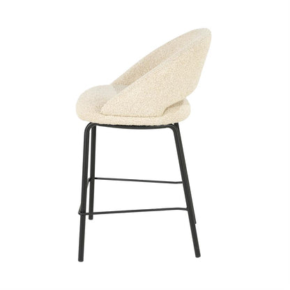 Barstoel Nido By-Boo - Beige stof zithoogte 65 cm