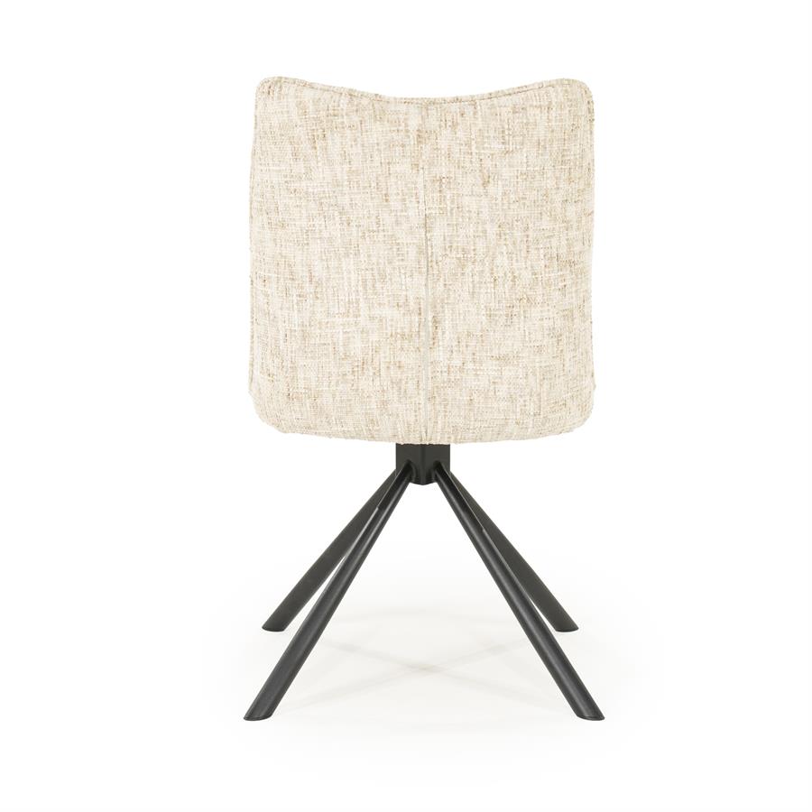 Eetkamerstoel Ferre By-Boo zonder armleuning - Stof gleam beige