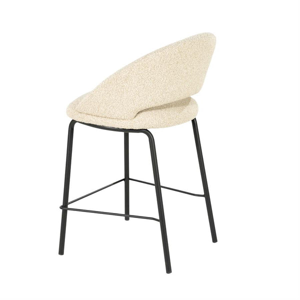 Barstoel Nido By-Boo - Beige stof zithoogte 65 cm