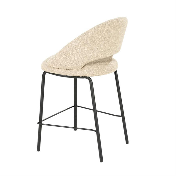 Barstoel Nido By-Boo - Taupe stof zithoogte 65 cm