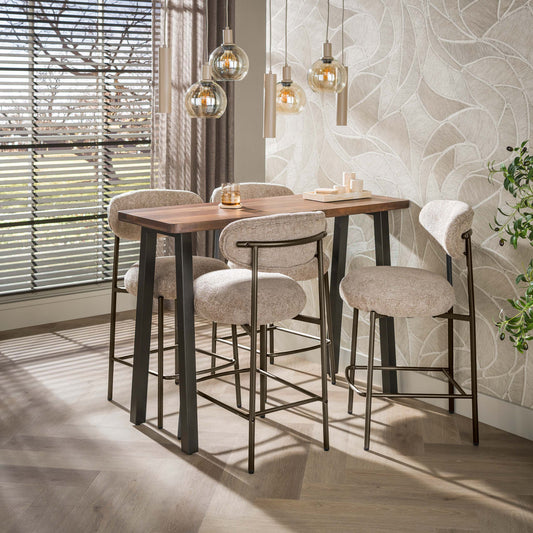 Bartafel Edge Pure 130cm / Massief acacia bruin