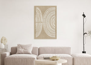 Canvas schilderij Handgeschilderd met lijst  'Witte manen' 80x120 cm
