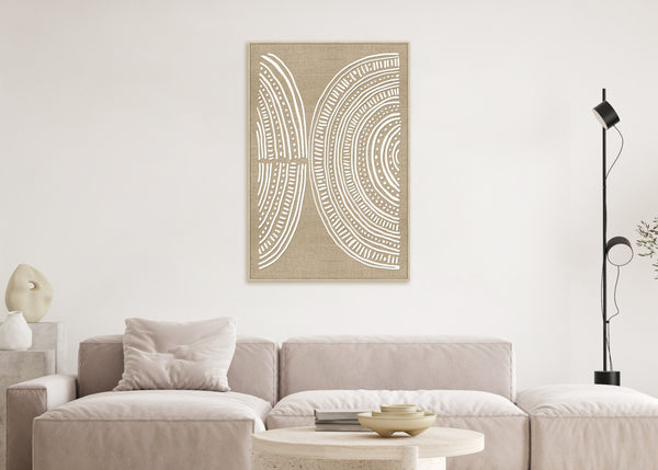 Canvas schilderij Handgeschilderd met lijst  'Witte manen' 80x120 cm