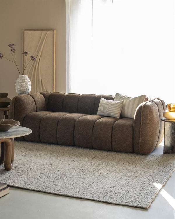 Sofa 3 zits bank Cubetto By-Boo - Nox stof bruine kleur